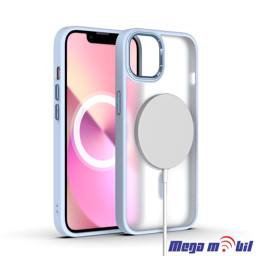 Futrola iPhone 13 Magsafe Acrylic light blue.
